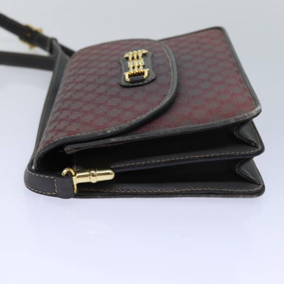 CELINE Macadam Canvas Shoulder Bag Gray Gold - Picture 4 of 12